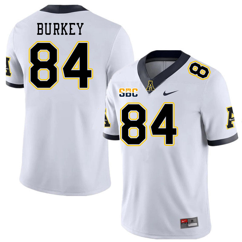 Men #84 Ayden Burkey Appalachian State Mountaineers College Football Jerseys Stitched Sale-White - Click Image to Close